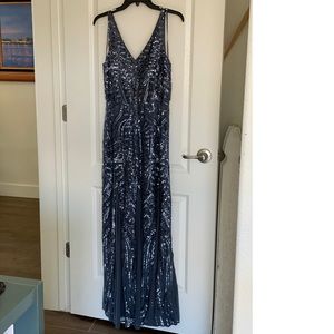 Nightway Petite Sleeveless Sequin Gown